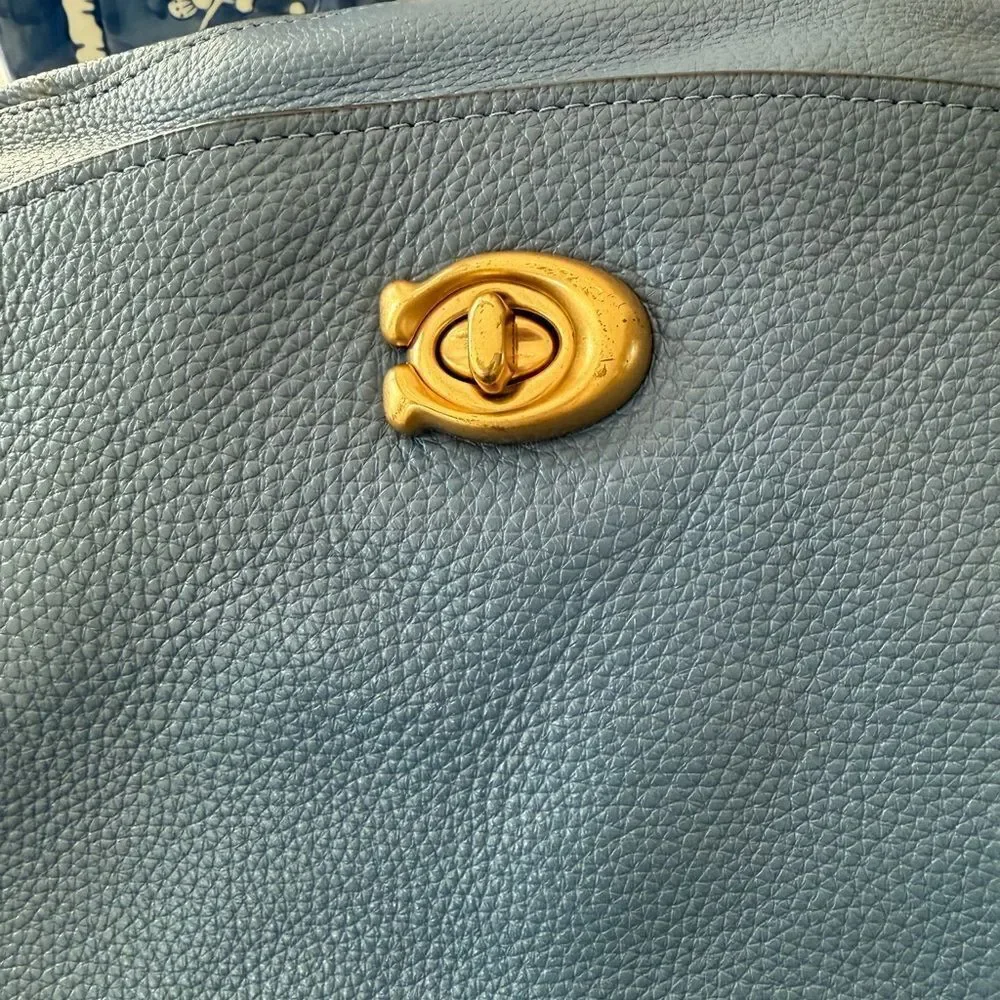 COACH Polished Pebble Leather Shoulder Bag